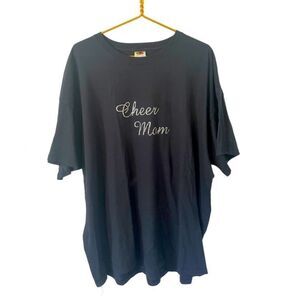 Cheer‎ Mom rhinestone black T-shirt, size 3X